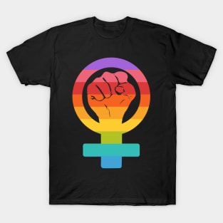 Colorful female activist symbol T-Shirt